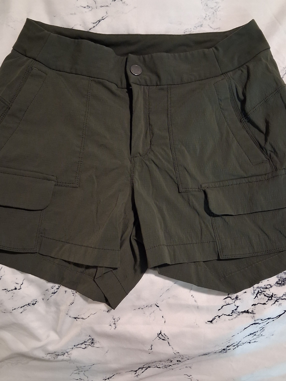 Athleta Olive Green Utility Athletic Shorts